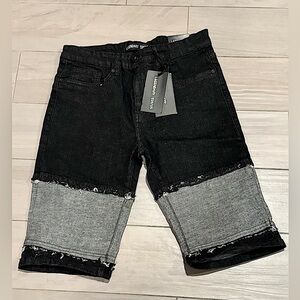 Legendary status Black Gray Denim Shorts NEW WITH TAG size 20